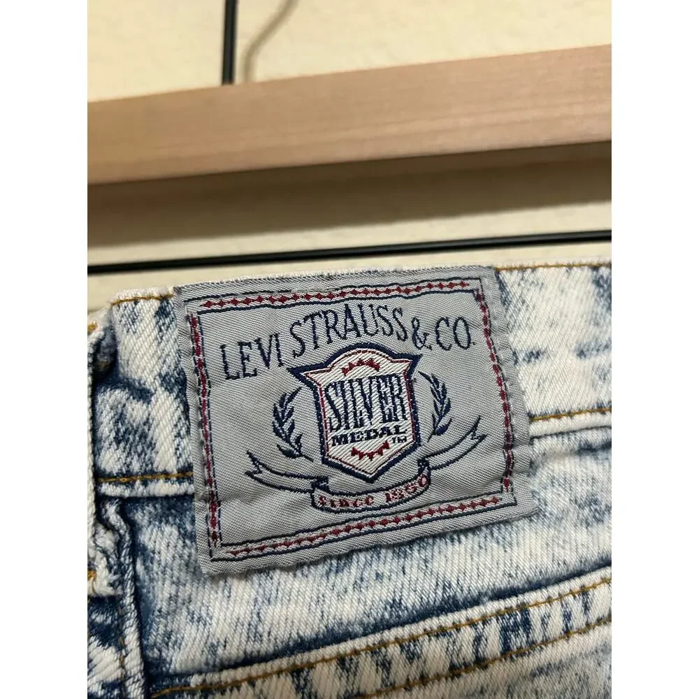 Vintage Levi's Silvertab Acid Washed Jeans Mens Size 32x32 Baggy Made in USA